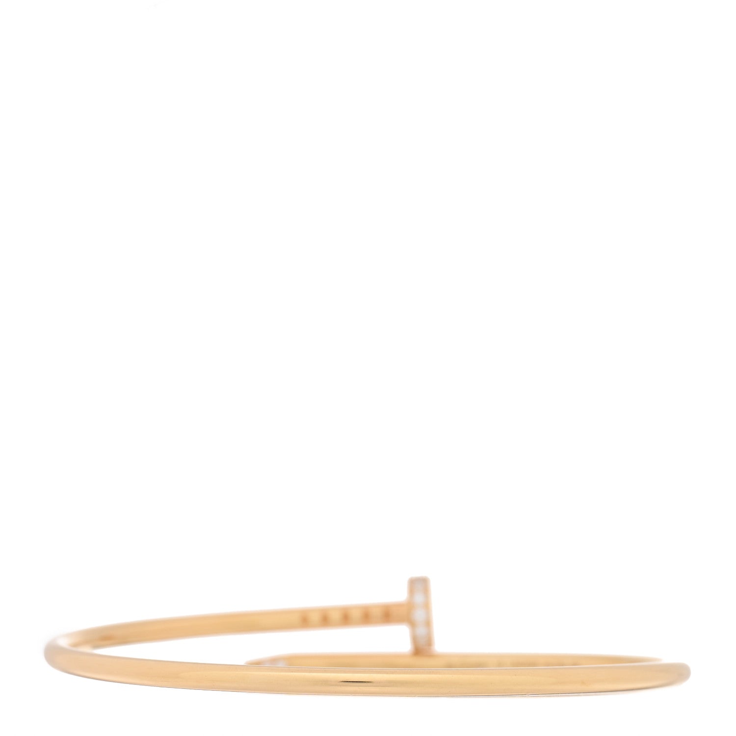 Cartier 18K Yellow Gold Diamond Small Juste Un Clou Bracelet 16 2 of 5