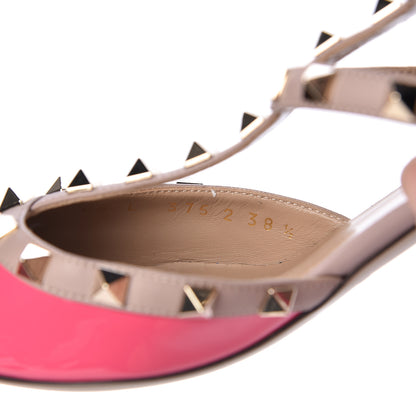 Valentino Garavani Patent Nappa Rockstud Ankle Strap 65mm Pumps 38.5 Peony Poudre 9 of 10