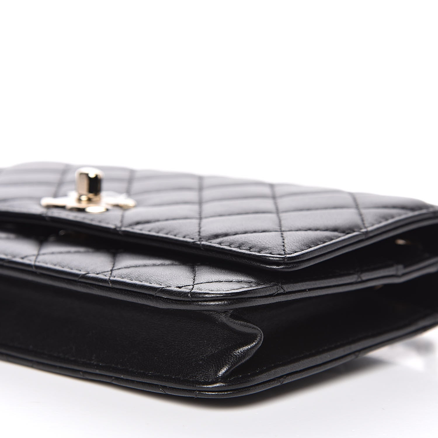 Chanel Lambskin Quilted Trendy CC Wallet On Chain WOC Black 10 of 13