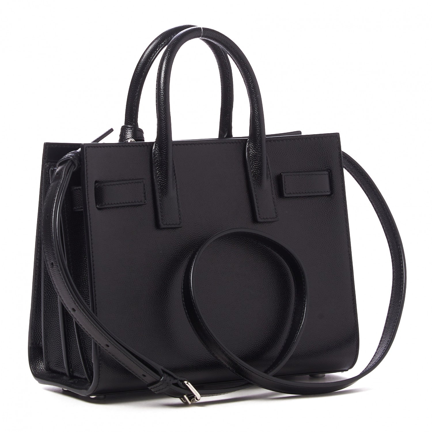 Saint Laurent Grained Calfskin Nano Sac De Jour Black 3 of 9