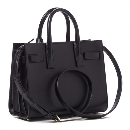 Saint Laurent Grained Calfskin Nano Sac De Jour Black 3 of 9