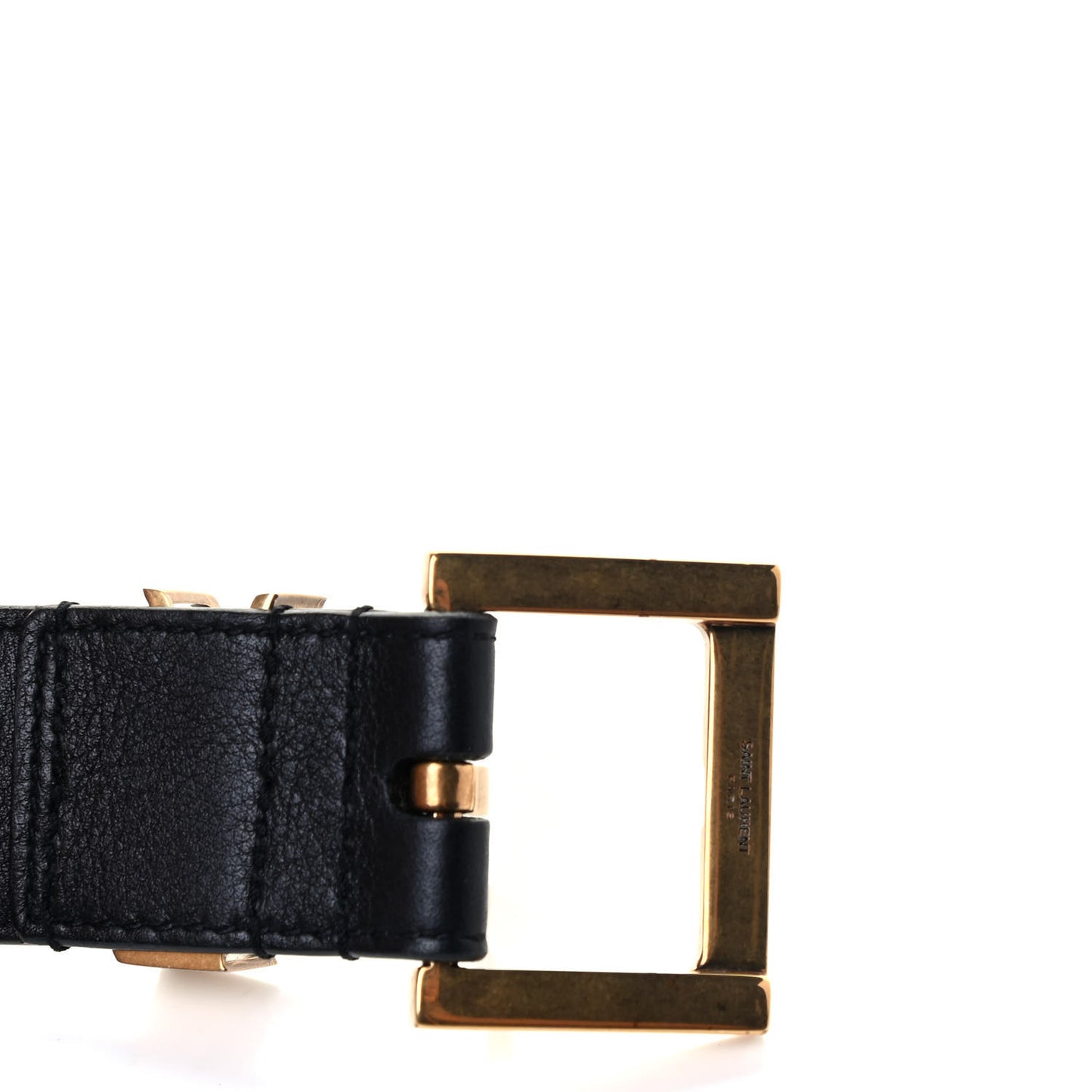 Smooth Calfskin Monogram Square Buckle Belt 100 Black