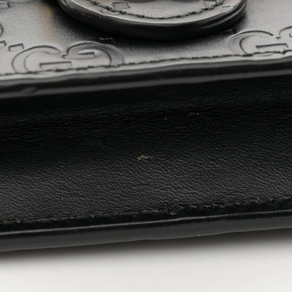 Gucci Guccissima Icon Chain Wallet Black 11 of 13