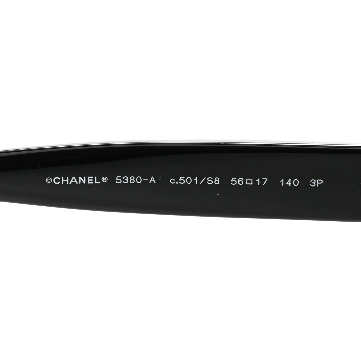 Acetate Polarized Square CC Sunglasses 5380-A  Black