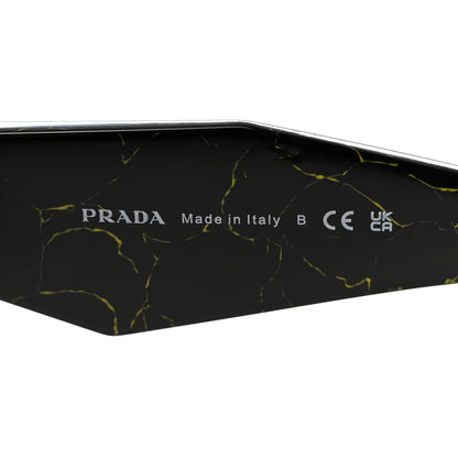 Prada Acetate Symbole Marbled Sunglasses SPR 17W Black Yellow 6 of 8
