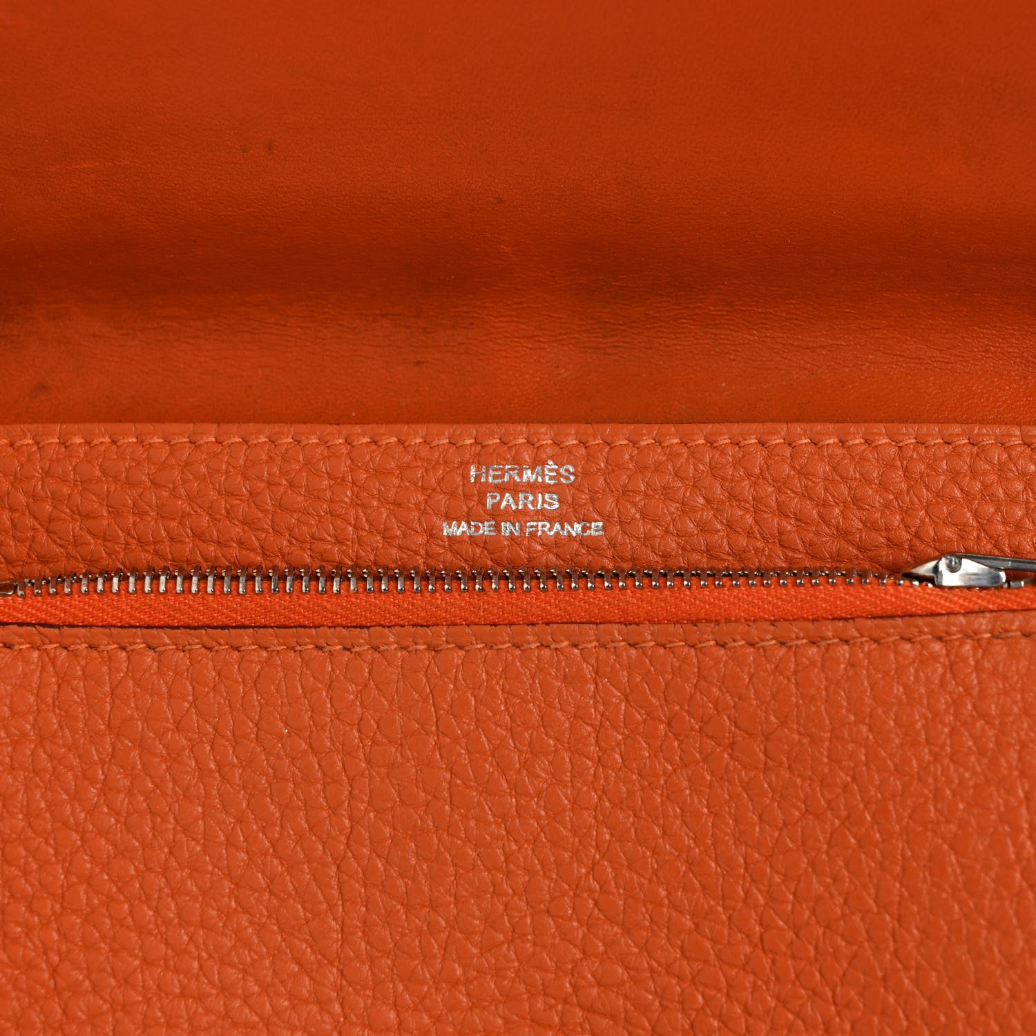 Hermes Togo Verso Dogon Compact Wallet Orange 6 of 9