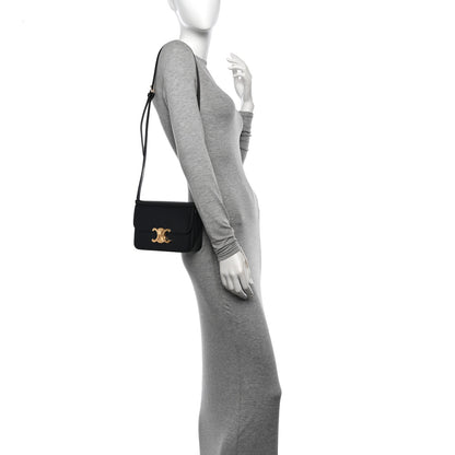 Celine Shiny Calfskin Teen Triomphe Black 2 of 10