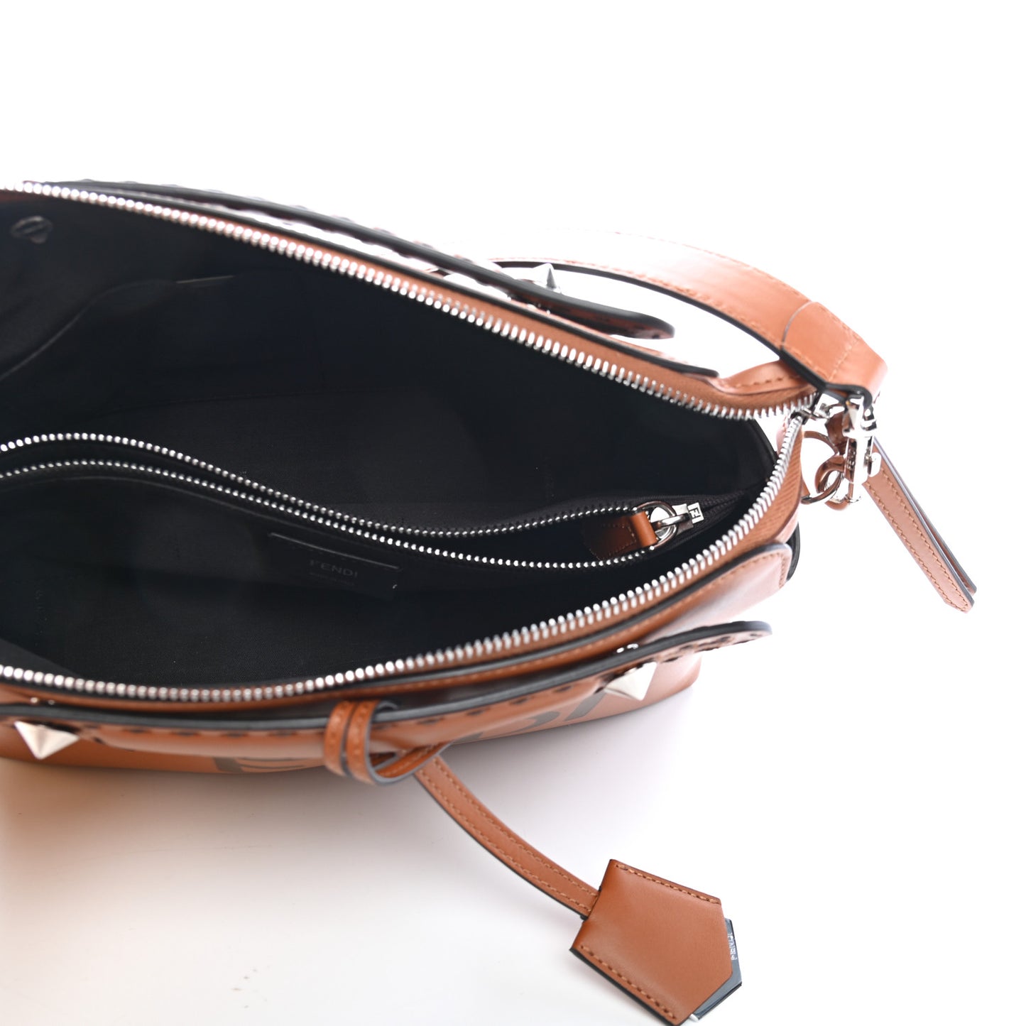 Vitello King Logo Embossed Medium By The Way Boston Bag Cuoio