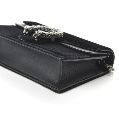 Gucci Velvet Super Mini Dionysus Shoulder Bag Black 7 of 9