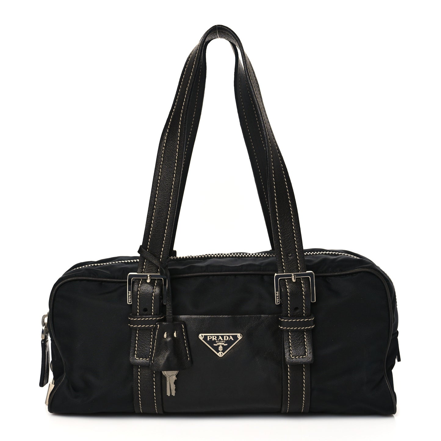 Tessuto Nylon Soft Calf Tote Black
