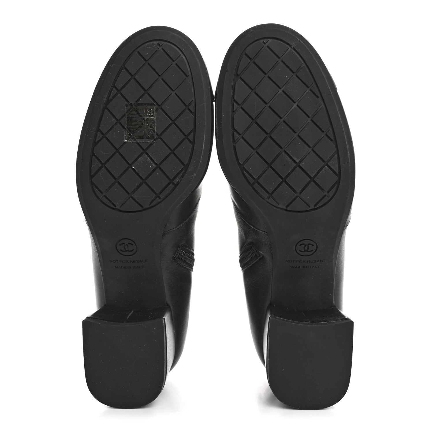 Chanel Stretch Lambskin Cap Toe CC Short Boots 39 Black 6 of 9