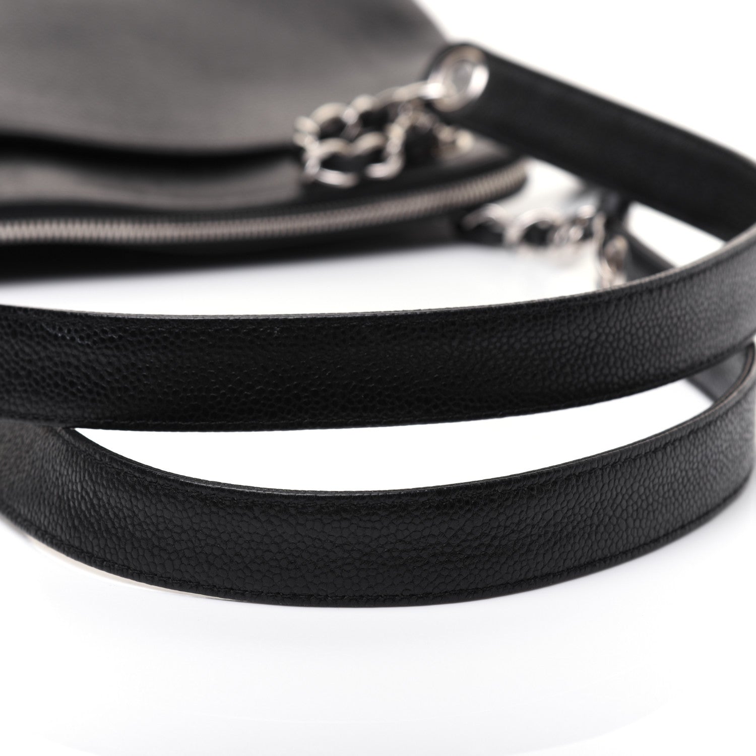 Chanel Caviar Logo Shoulder Bag Black 21 of 21