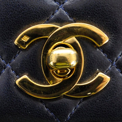 Chanel Lambskin Quilted Small Flap Navy Blue 7 of 10
