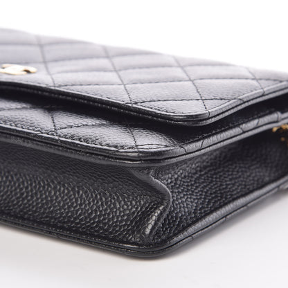 Chanel Caviar Quilted Wallet On Chain WOC Black 10 of 11
