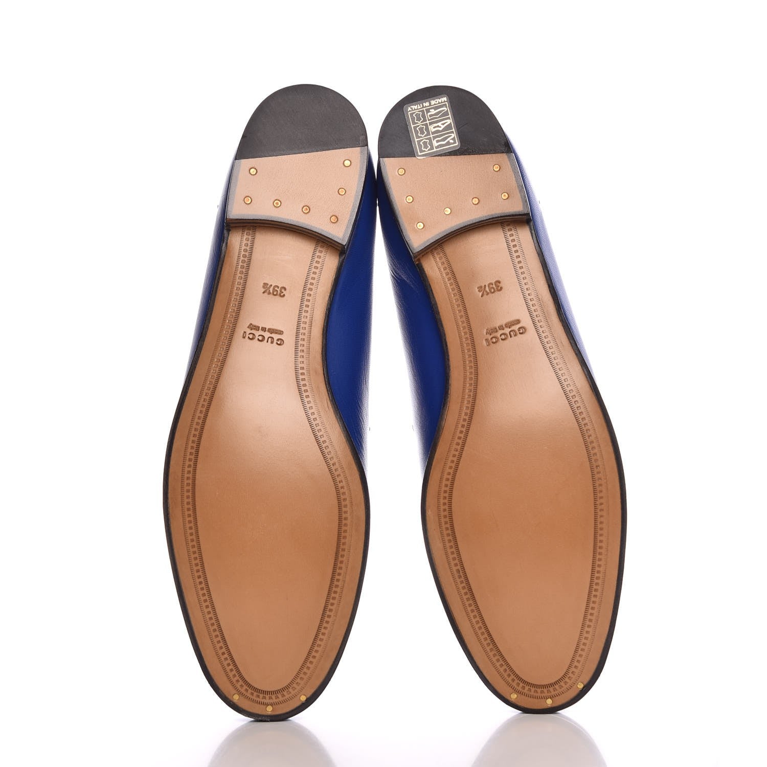 Gucci Malaga Kid Womens Jordaan Loafers 39.5 Electric Blue 5 of 9