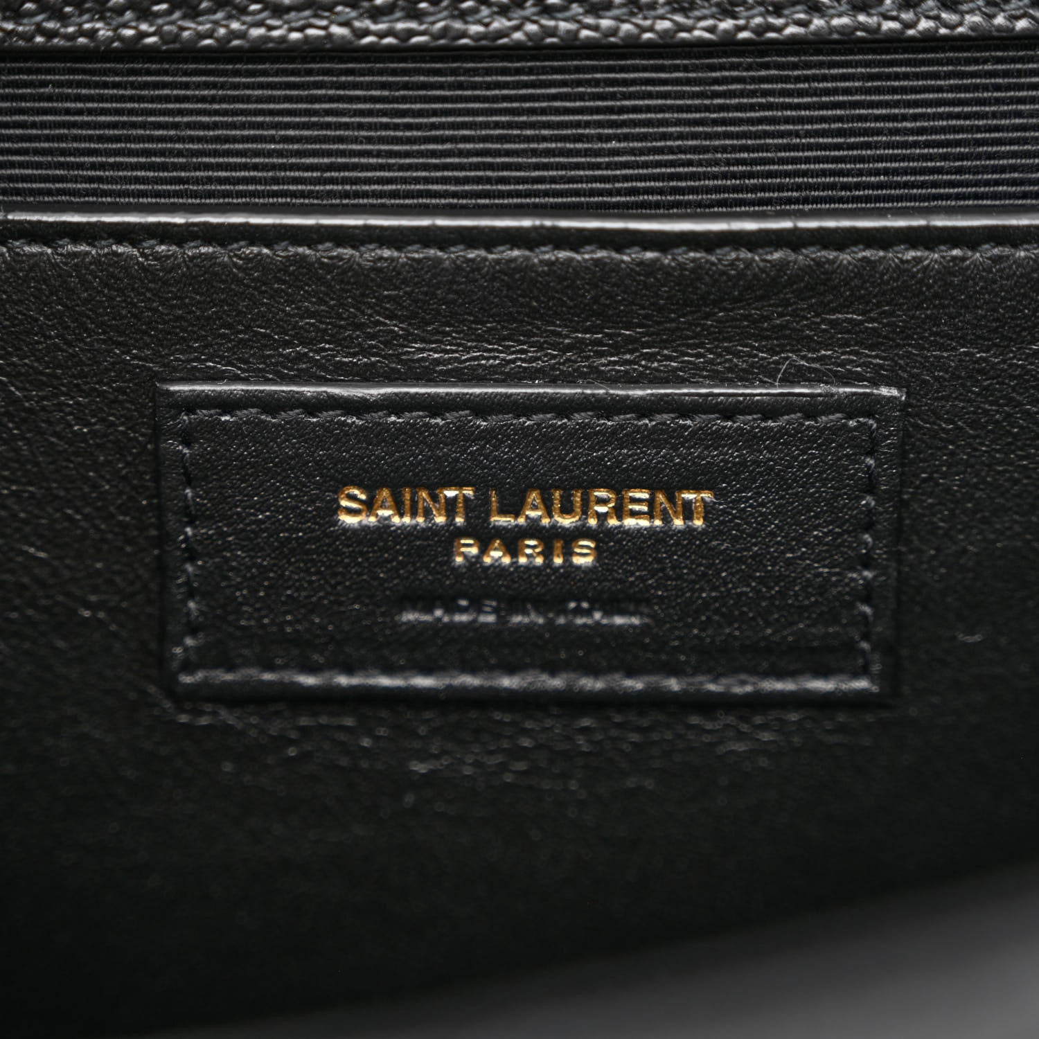 Saint Laurent Grain De Poudre Textured Mixed Matelasse Triquilt Medium Monogram Satchel Black 6 of 10