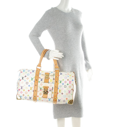 Louis Vuitton Monogram Multicolor Keepall 45 White 2 of 12