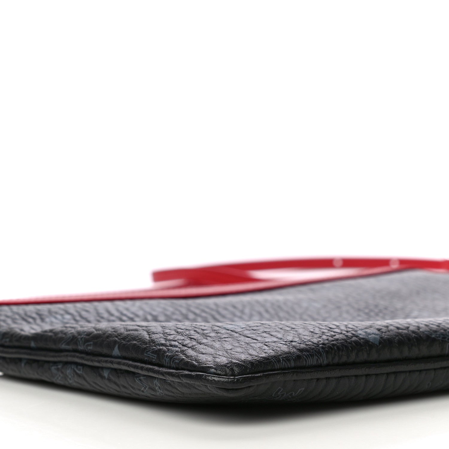 MCM Visetos Crossbody Pouch Black Red 9 of 15