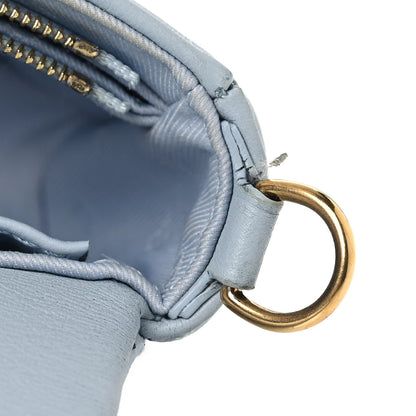 Louis Vuitton Calfskin Bubblegram Wallet On Strap Ice Blue 10 of 15