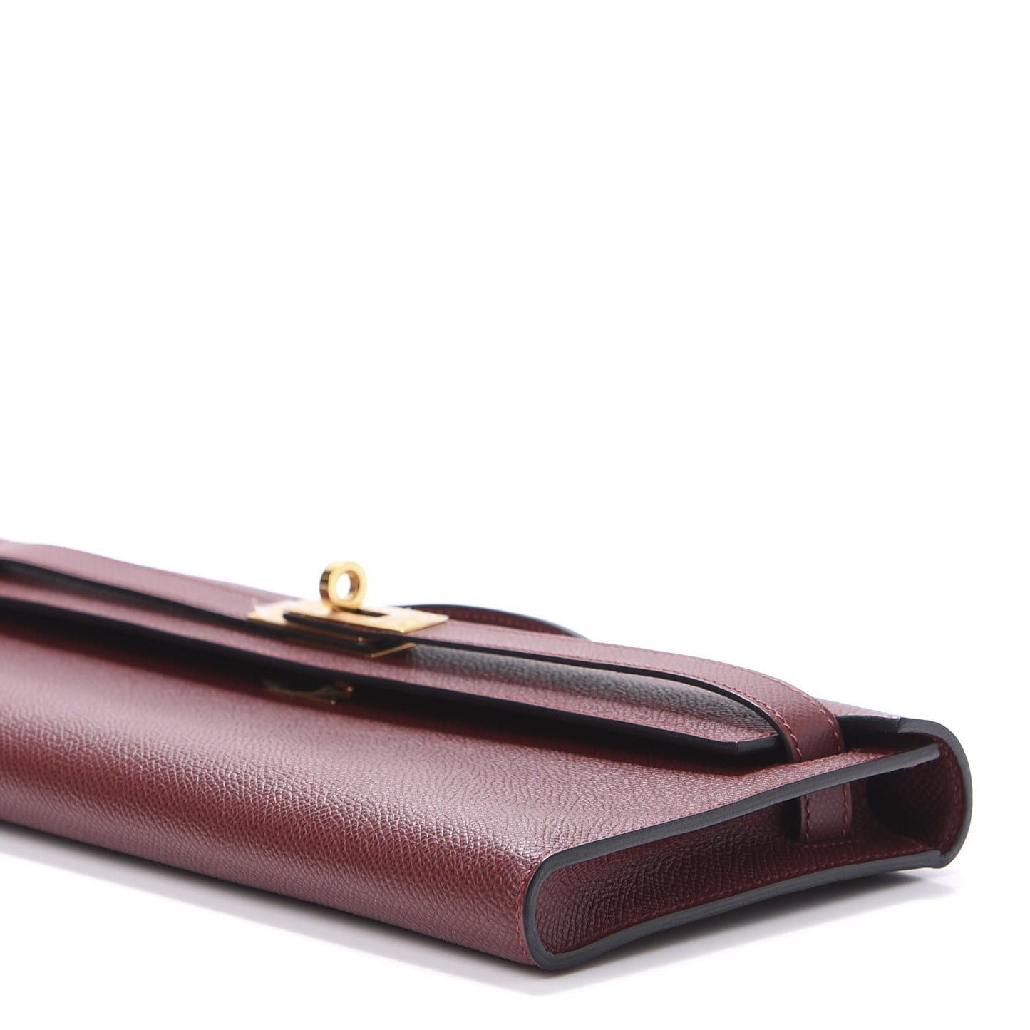Epsom Kelly Cut Clutch Pochette Rouge H
