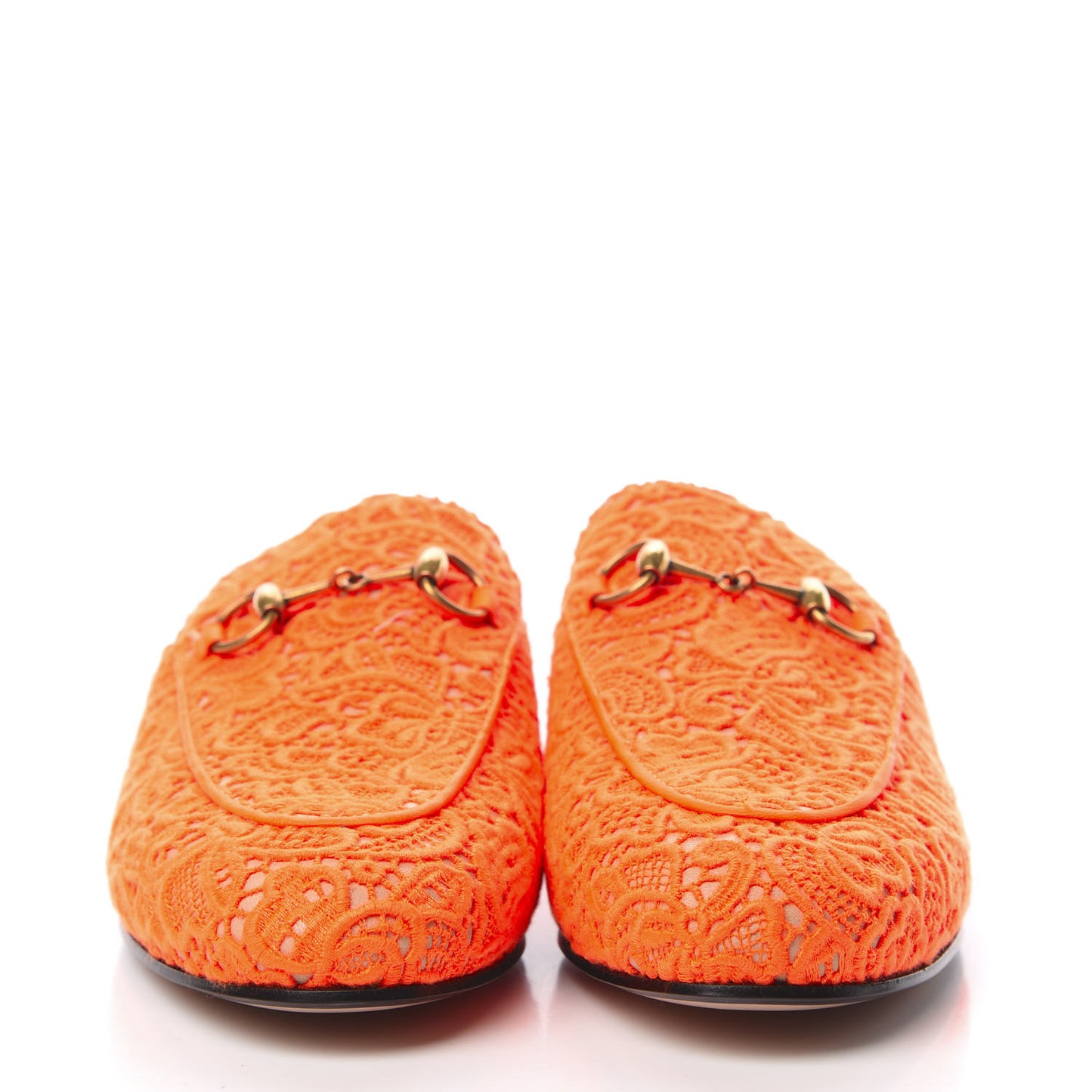 Lace Malaga Kid Womens Princetown Slippers 37 Orange Fluo Skin Rose