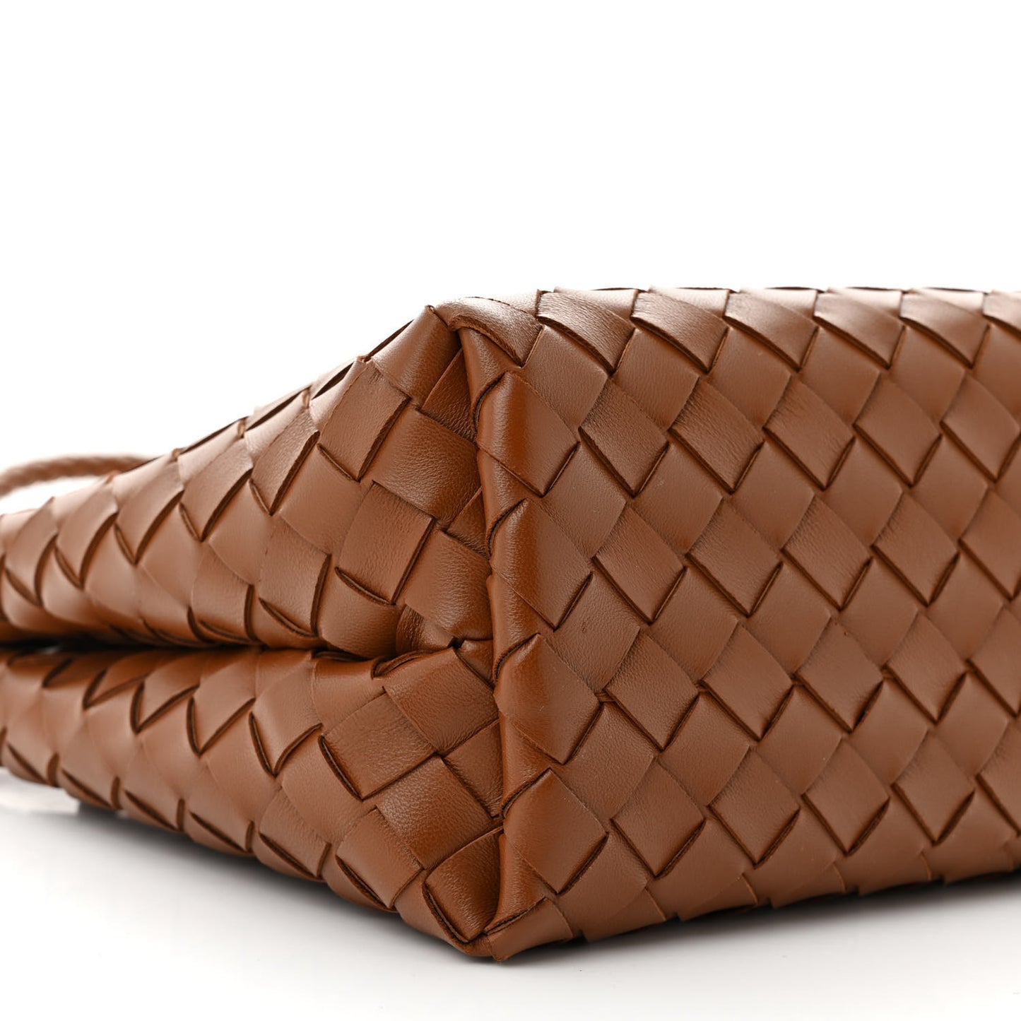 Nappa Intrecciato Small Andiamo Shoulder Bag Cognac