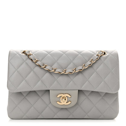 Chanel Caviar Quilted Small Double Flap Grey 1 of 14