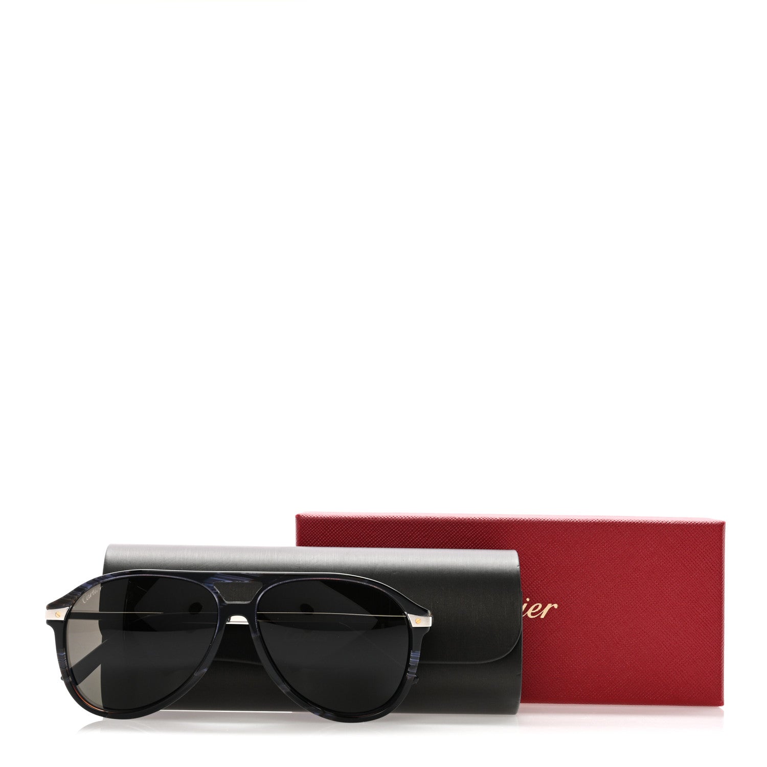 Cartier Metal Aviator CT0105S Sunglasses Black 7 of 7