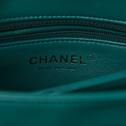 Chanel Lambskin Quilted Small Trendy CC Flap Dual Handle Bag Green 6 of 9