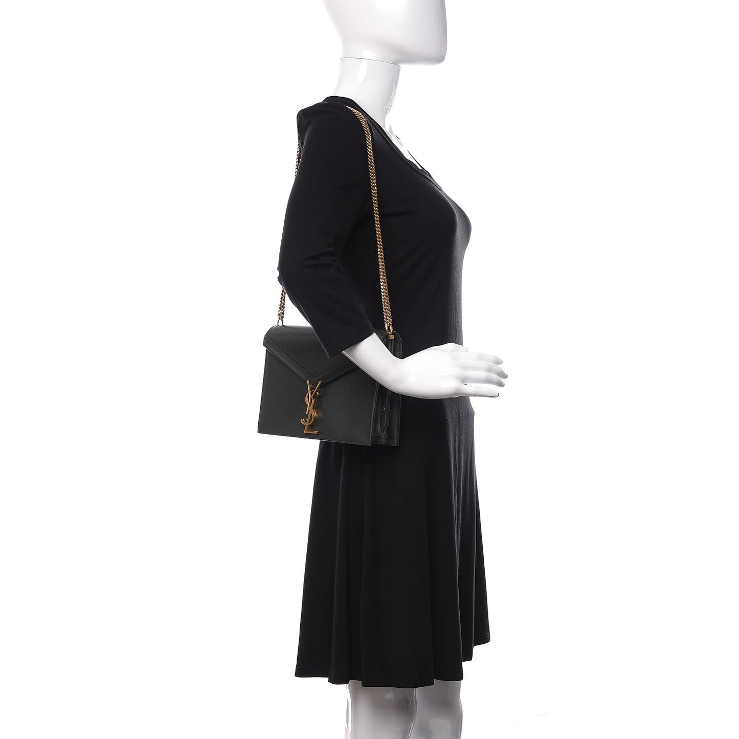 Smooth Calfskin Monogram Cassandra Clasp Bag Dark Green