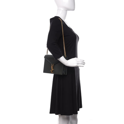 Saint Laurent Smooth Calfskin Monogram Cassandra Clasp Bag Dark Green 2 of 8