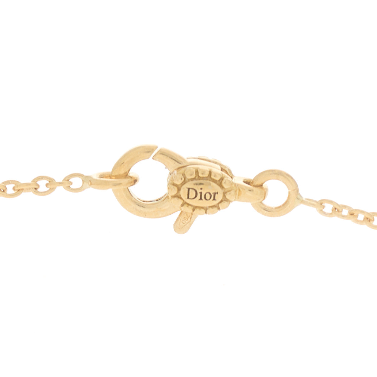 Christian Dior 18K Yellow Gold Platinum Diamond Black Onyx Mother of Pearl Rose Celeste Pendant Necklace 5 of 6