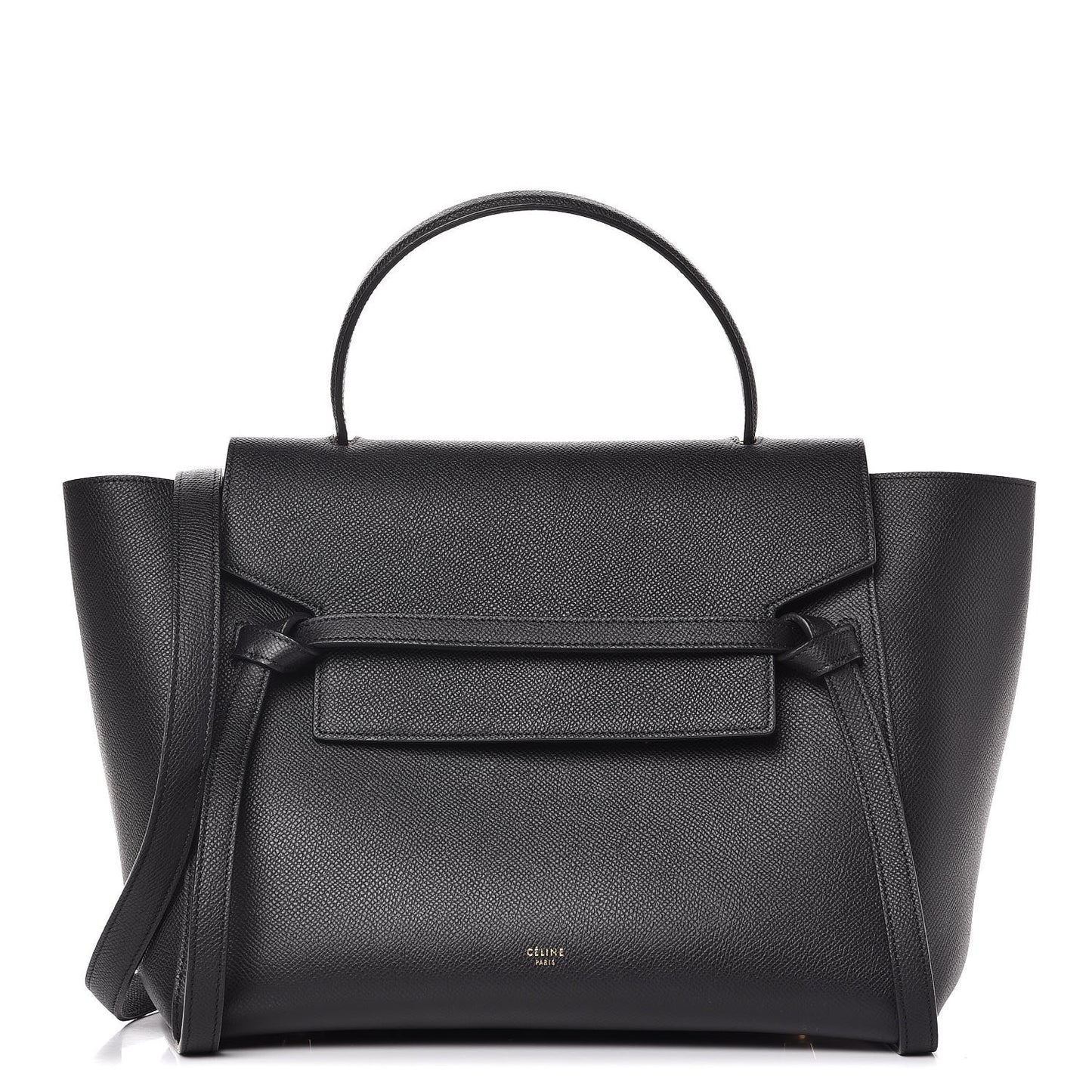 Grained Calfskin Mini Belt Bag Black