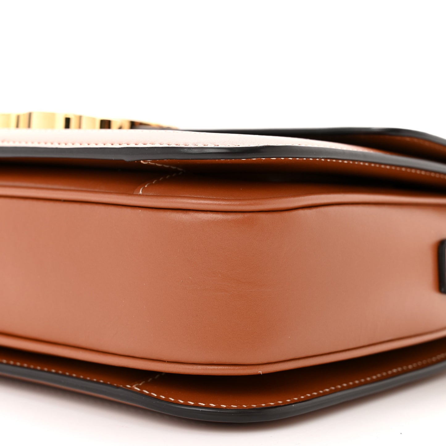 Calfskin Triomphe Canvas Teen Triomphe Bag Tan