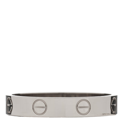 Cartier 18K White Gold 3.5mm LOVE Wedding Band Ring 58 8.5 1 of 4