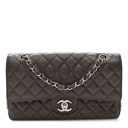Chanel Caviar Quilted Medium Double Flap Brown 1 of 10