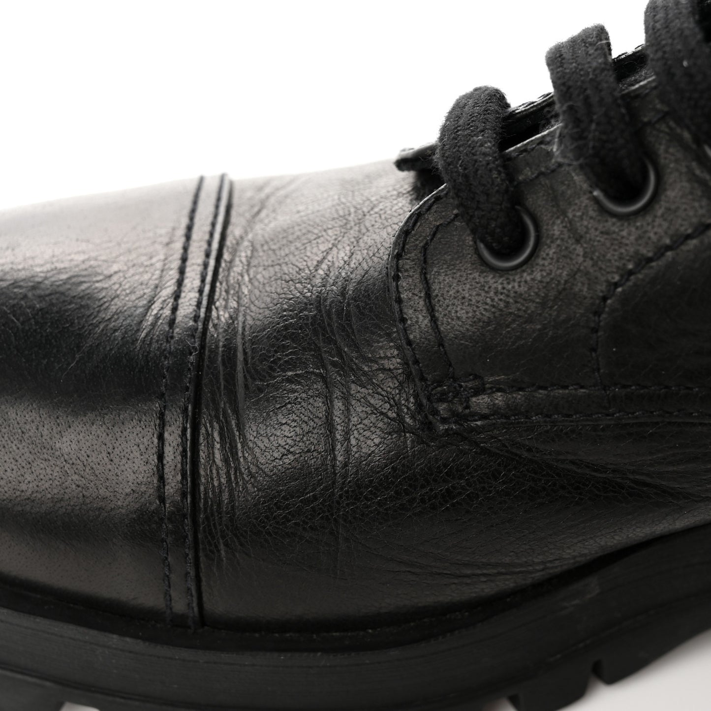 Cervo Shine Captoe 30mm Combat Boots 39.5 Black
