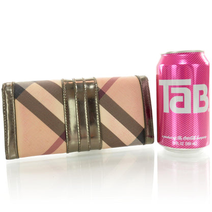 Burberry Patent Nova Check Wallet Metallic 2 of 7