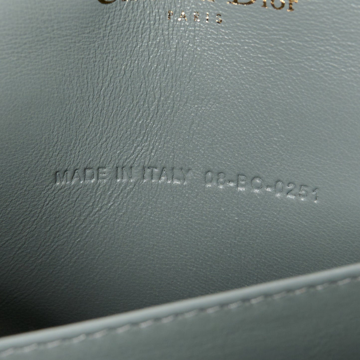 Patent Cannage Lady Dior Chain Wallet Denim