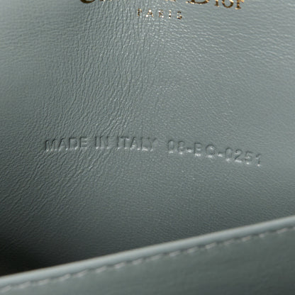 Christian Dior Patent Cannage Lady Dior Chain Wallet Denim 8 of 16