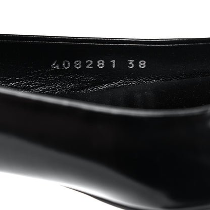 Gucci Regent Calfskin Horsebit Slingback Pumps 38 Black 8 of 11