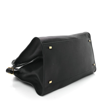 The Row Polished Saddle Calfskin Soft Margaux 15 Black 4 of 10