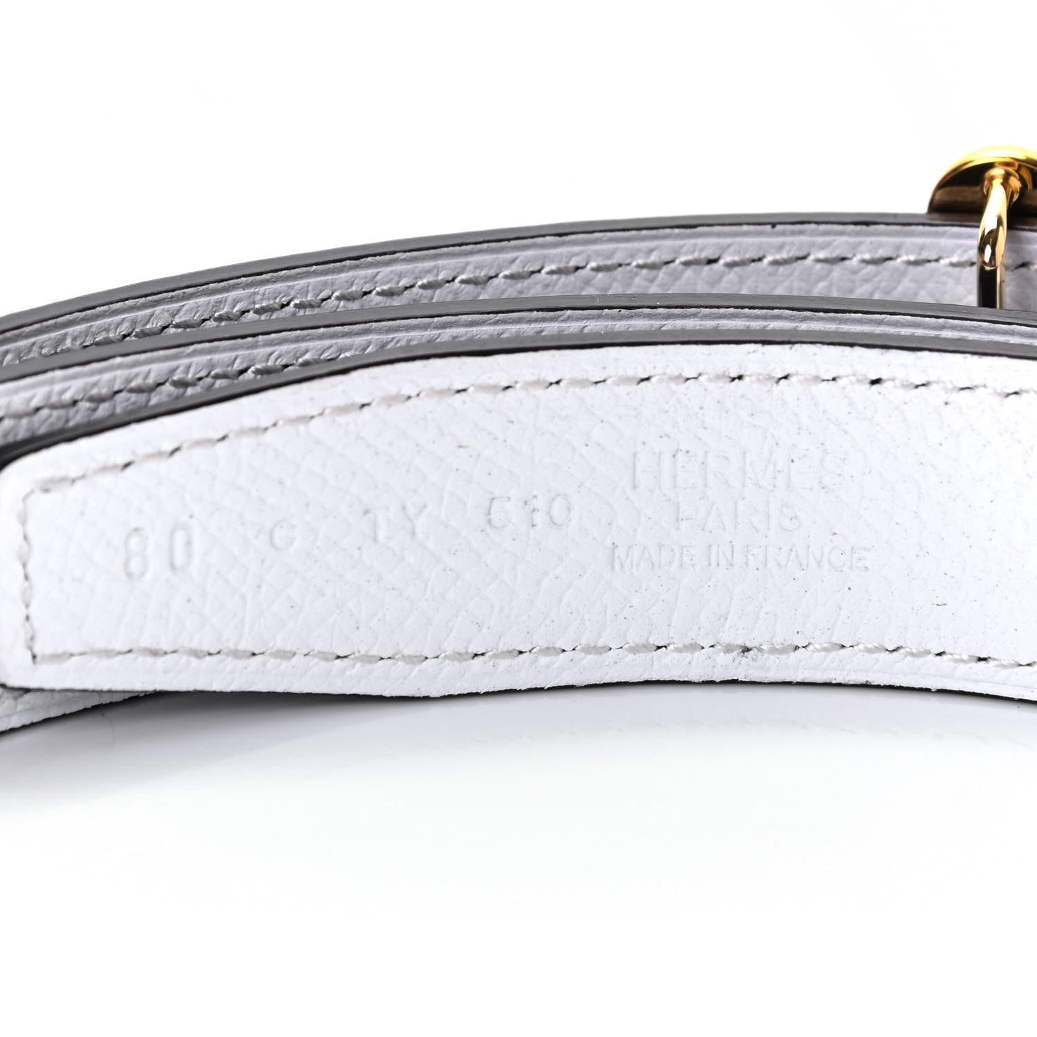 Hermes Swift Epsom 24mm Bubbles H Belt 80 Black White 3 of 4