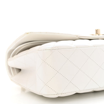 Chanel Iridescent Calfskin Quilted Medium Double Flap White 9 of 13