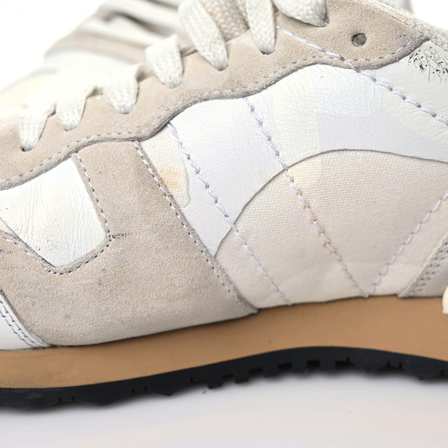 Valentino Garavani Fabric Suede L'Amour Mens Rockrunner Sneakers 41 White 18 of 21