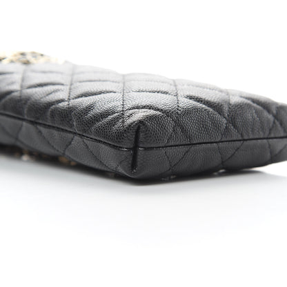 Chanel Caviar Quilted French New Wave Phone Holder With Chain Black 10 of 12