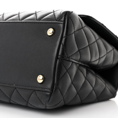 Chanel Caviar Quilted Small Coco Handle Flap Black 11 of 11