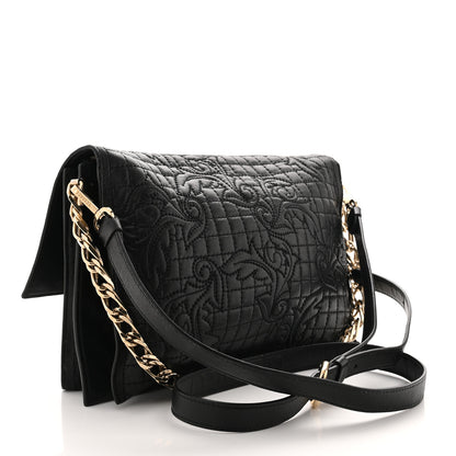 Versace Nappa Barocco Quilted Vanitas Medea Shoulder Bag Black 2 of 11