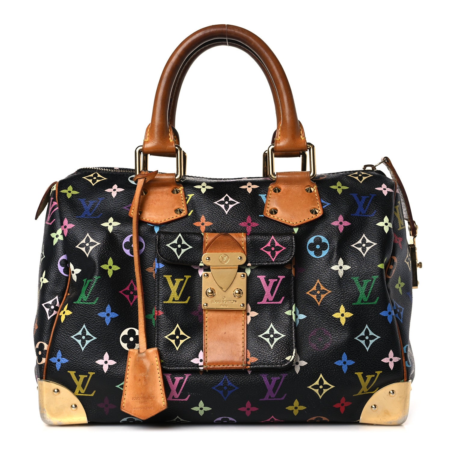 Louis Vuitton Monogram Multicolor Speedy 30 Black 1 of 14