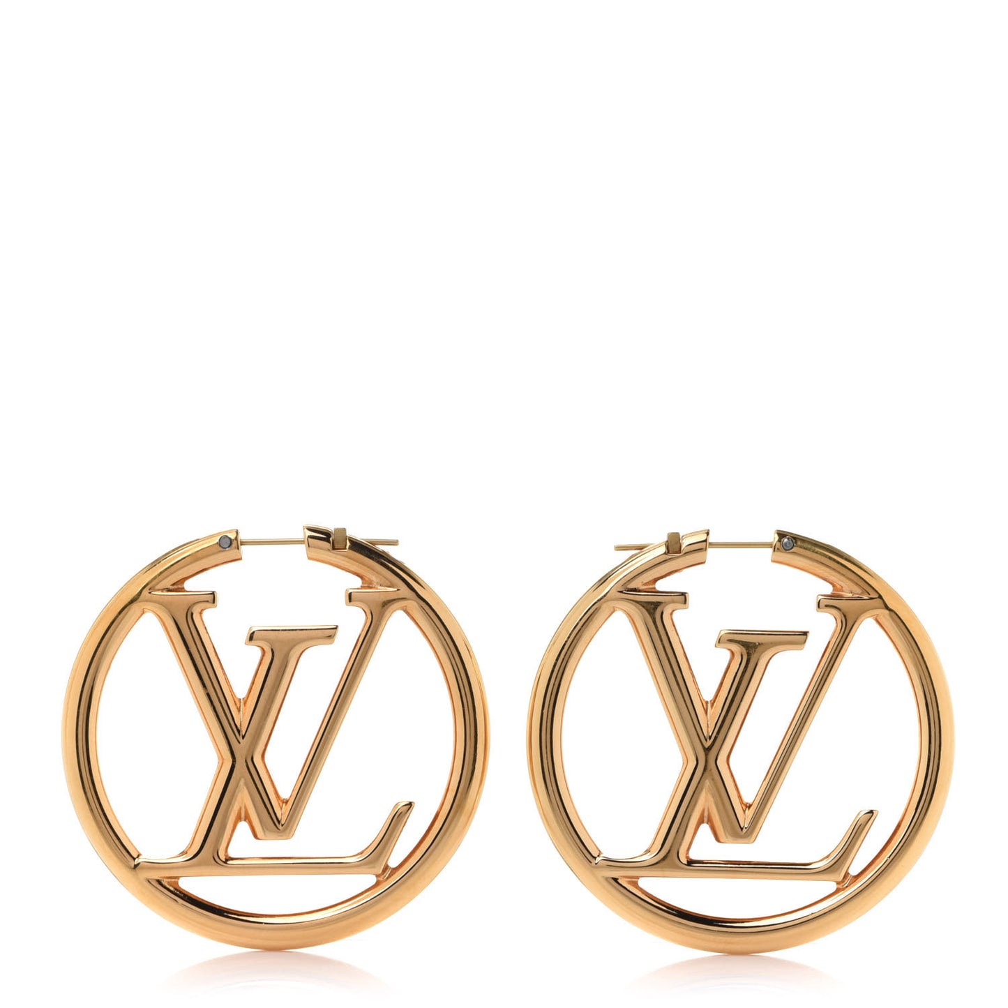 Metal Louise Hoop Earrings Gold